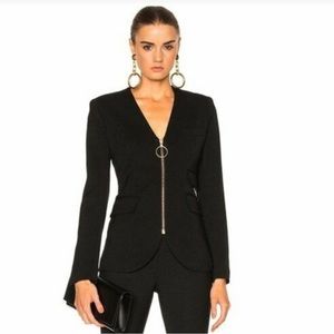 Smythe collarless zip closure blazer size 4